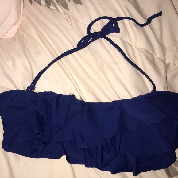 Blue ruffle bikini top - Picture 1 of 2